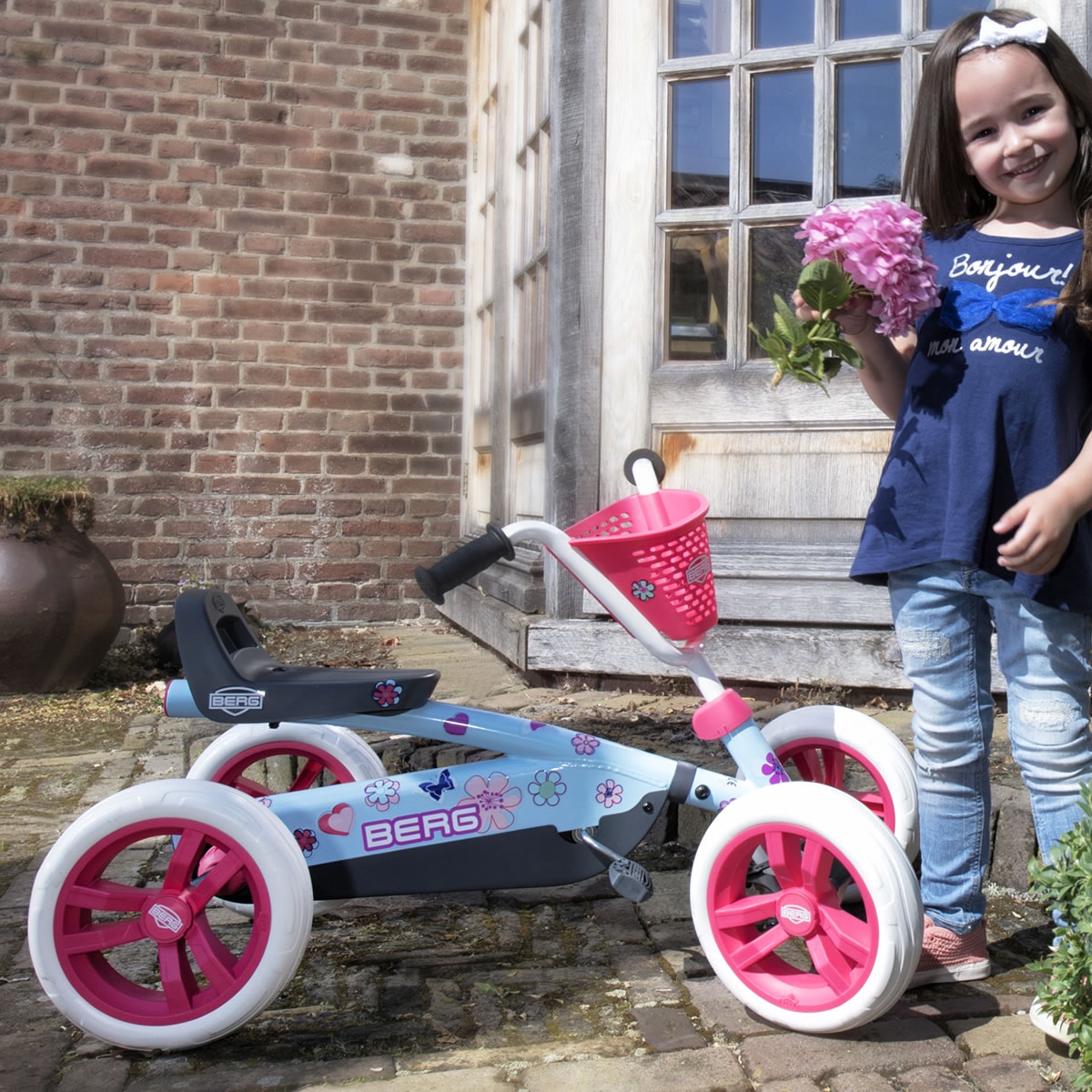 Gokart na pedały buzzy bloom ciche koła 2-5 lat do 30 kg