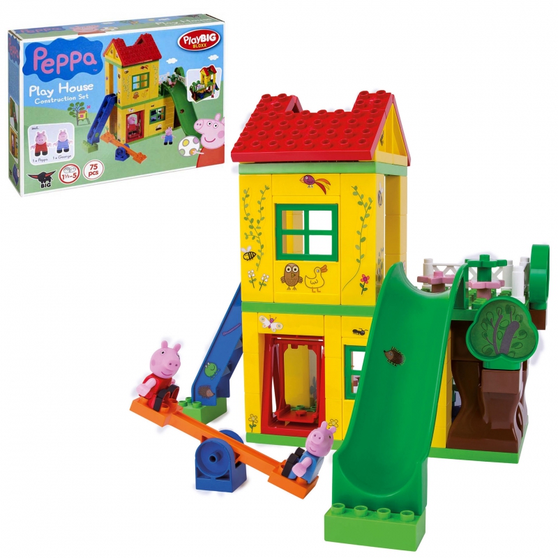 Big Play Klocki Plac Zabaw Świnka Peppa 75 elem. + FIGURKI Peppa i George