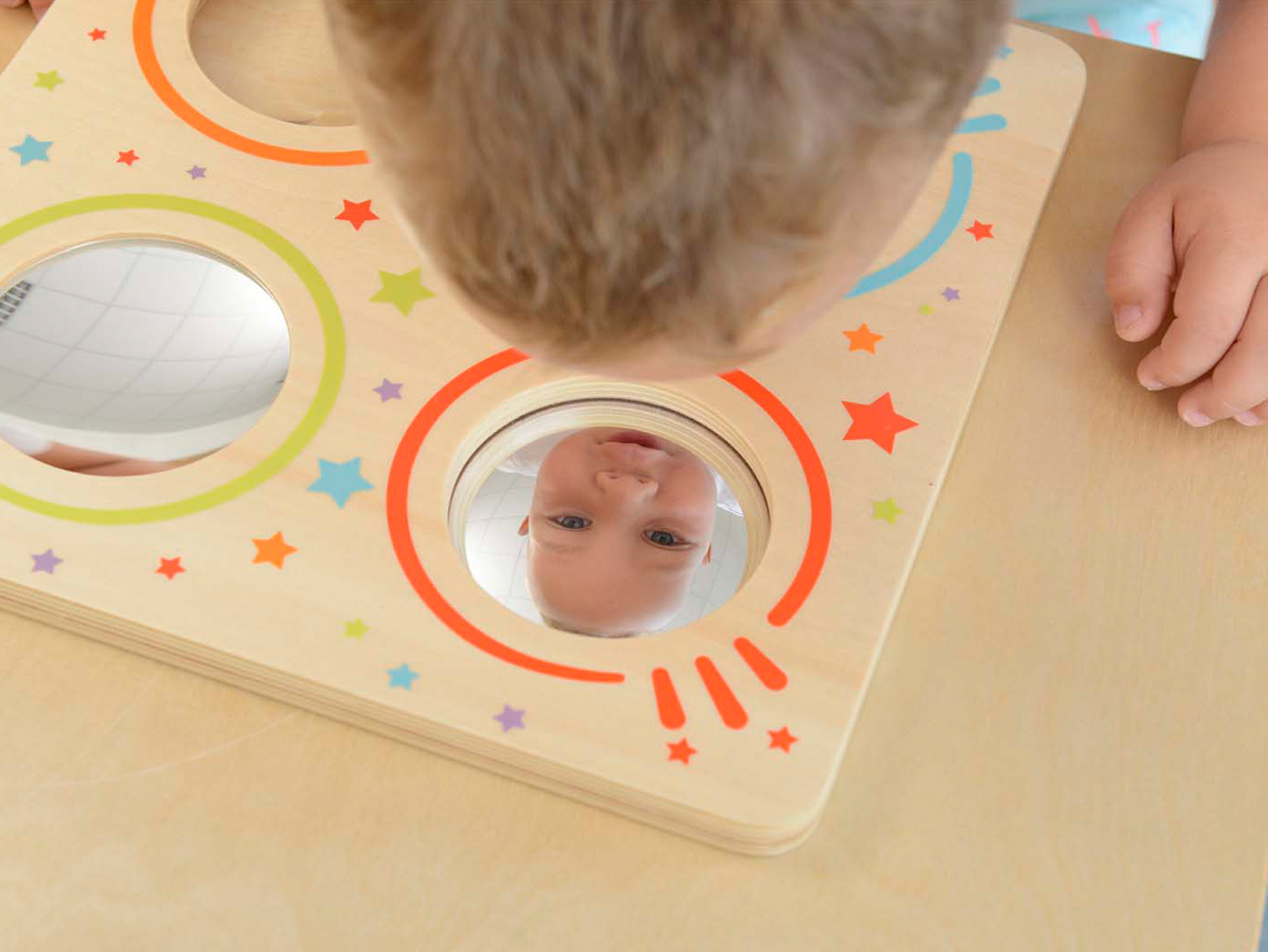 Sensoryczna tablica lustra i soczewki zakrzywienia obrazu montessori - 14 z 22