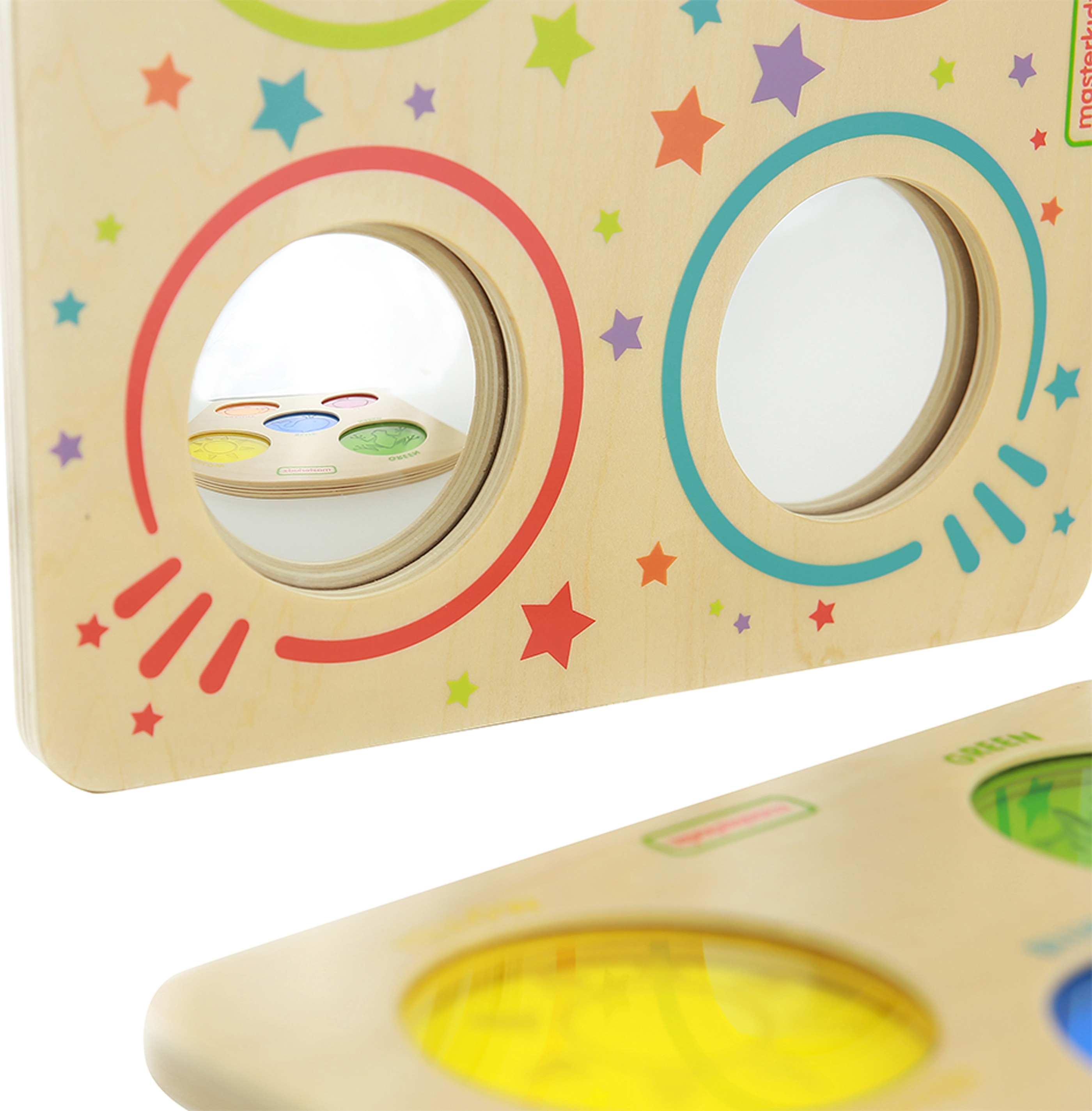 Sensoryczna tablica lustra i soczewki zakrzywienia obrazu montessori - 15 z 22