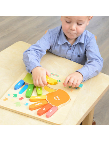 Edukacyjna Tabliczka Drewniana Liczenie Na Palcach Masterkidz