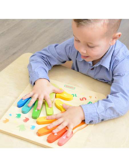 Edukacyjna Tabliczka Drewniana Liczenie Na Palcach Masterkidz