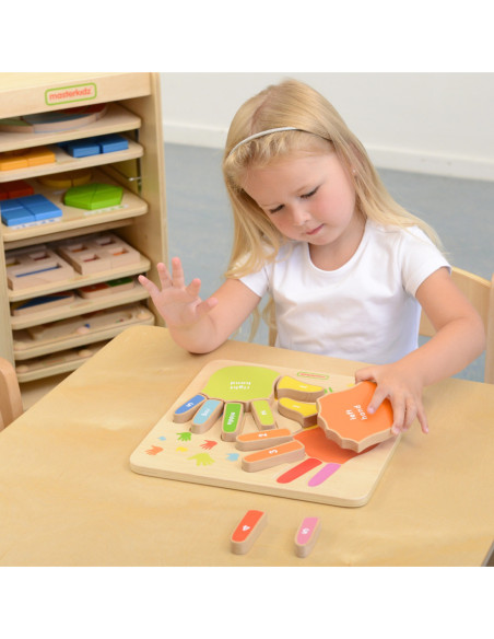 Edukacyjna Tabliczka Drewniana Liczenie Na Palcach Masterkidz