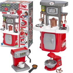 Ecoiffier Duża Kompaktowa Kuchnia dla Dzieci z Mikserem i Automatem do Kawy
