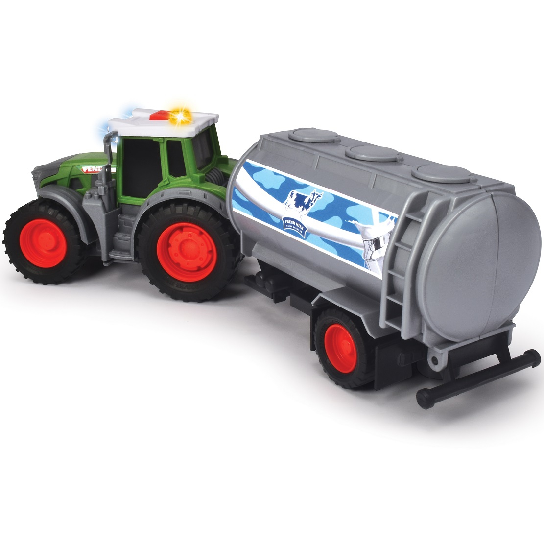 DICKIE Farm Traktor Fendt z przyczepką na mleko 26cm