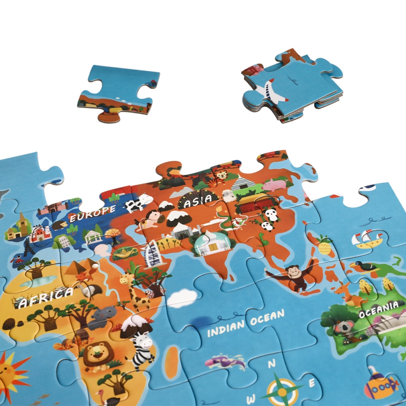 CLASSIC WORLD Puzzle Mapa Świata Kontynenty 48 el.