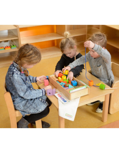 Drewniana Sznurowanka Duża Kolorowa Masterkidz (Zestaw 2)