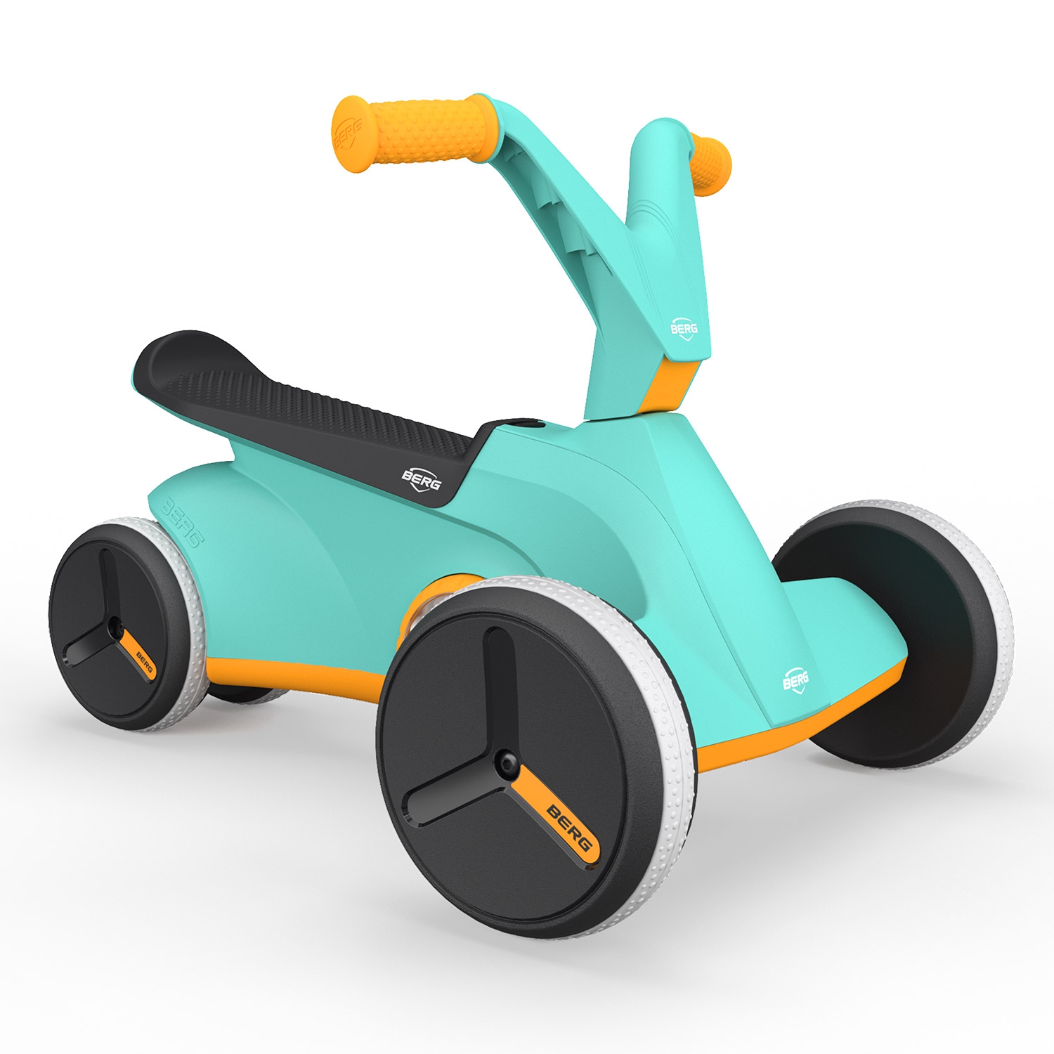 Turkusowy jeździk go2 twirl turquoise z grą dla dzieci 10m+