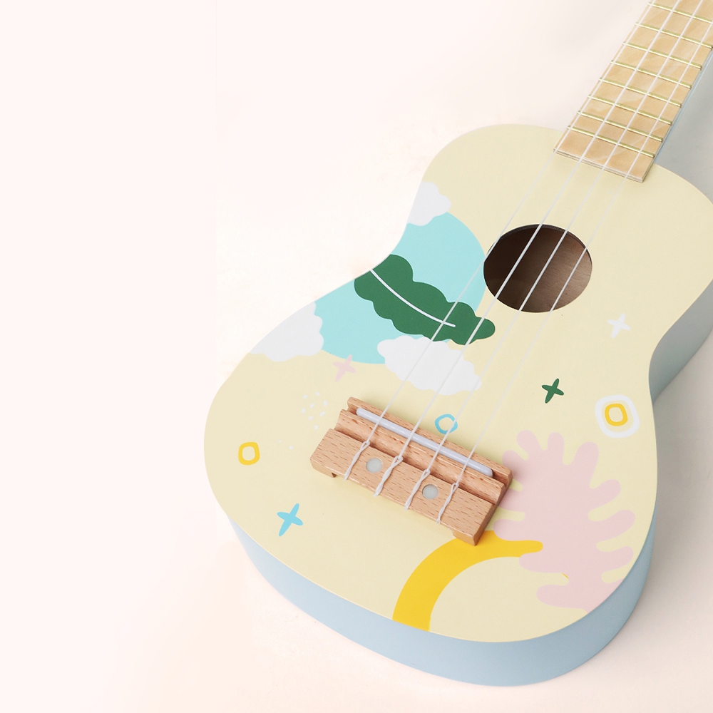 Niebieska Melodia - Drewniane Ukulele dla Malucha