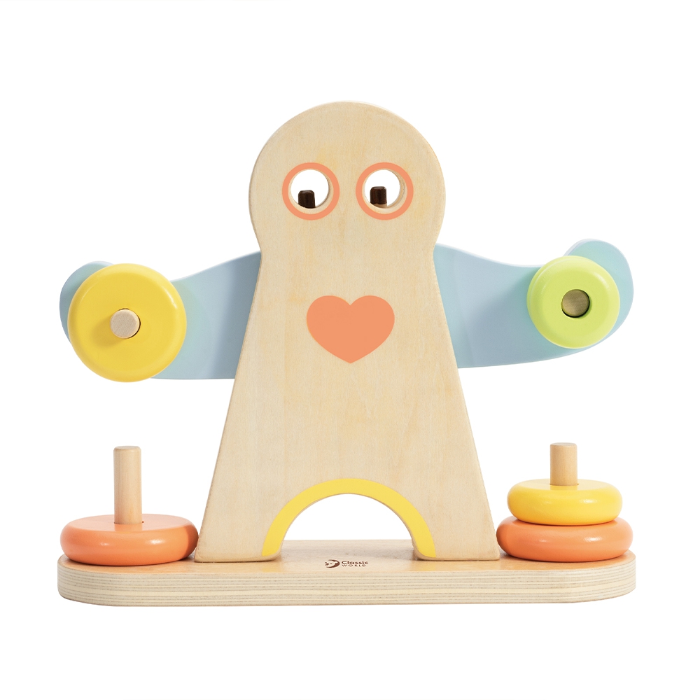 Edukacyjna waga równoważnia hercules dla dzieci montessori 7 el.
