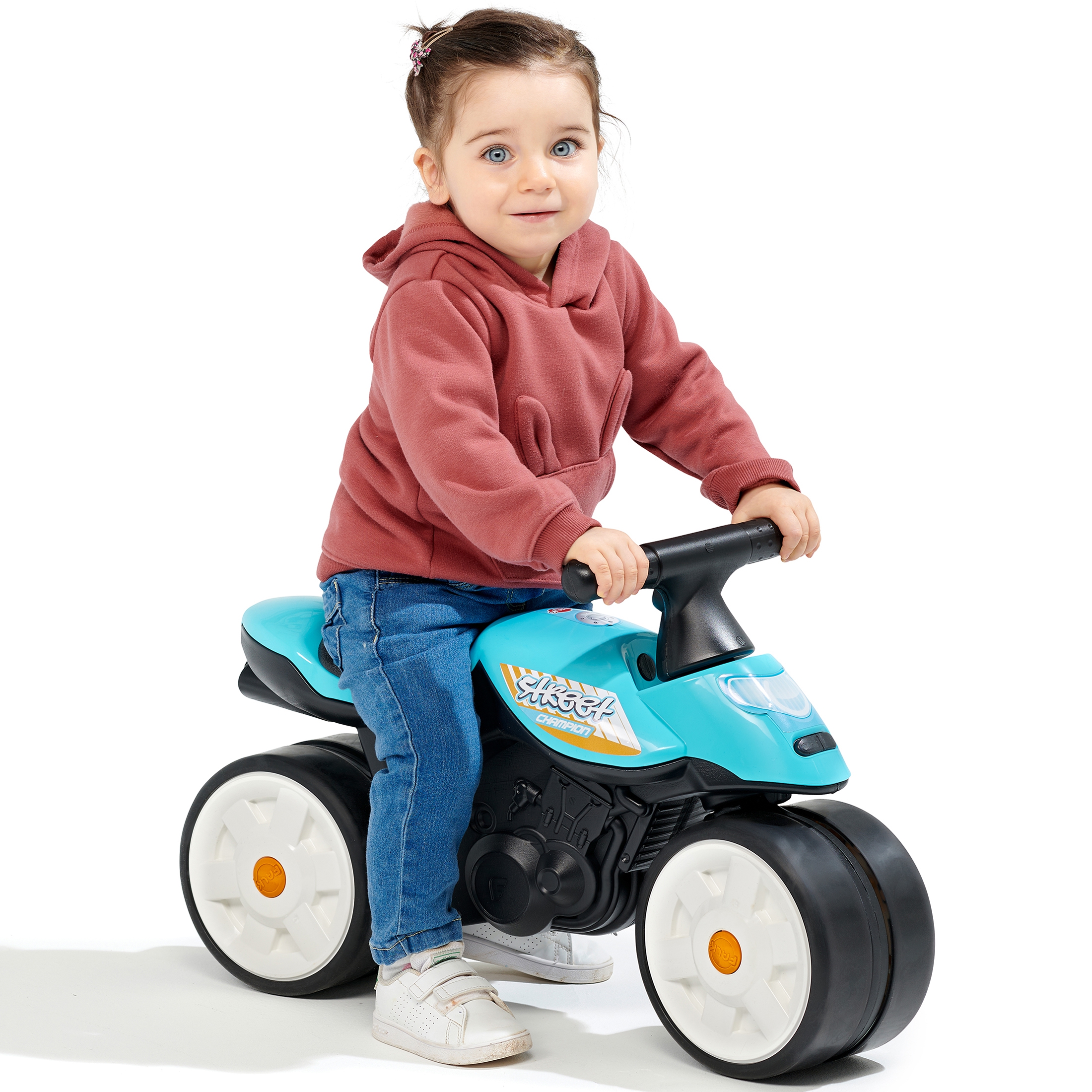 Jeździk street champion moto niebieski szerokie koła od 1 roku