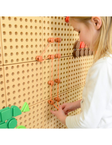 Zestaw Kołeczki i Sznurki - Tablica Naukowo-Kreatywna Masterkidz