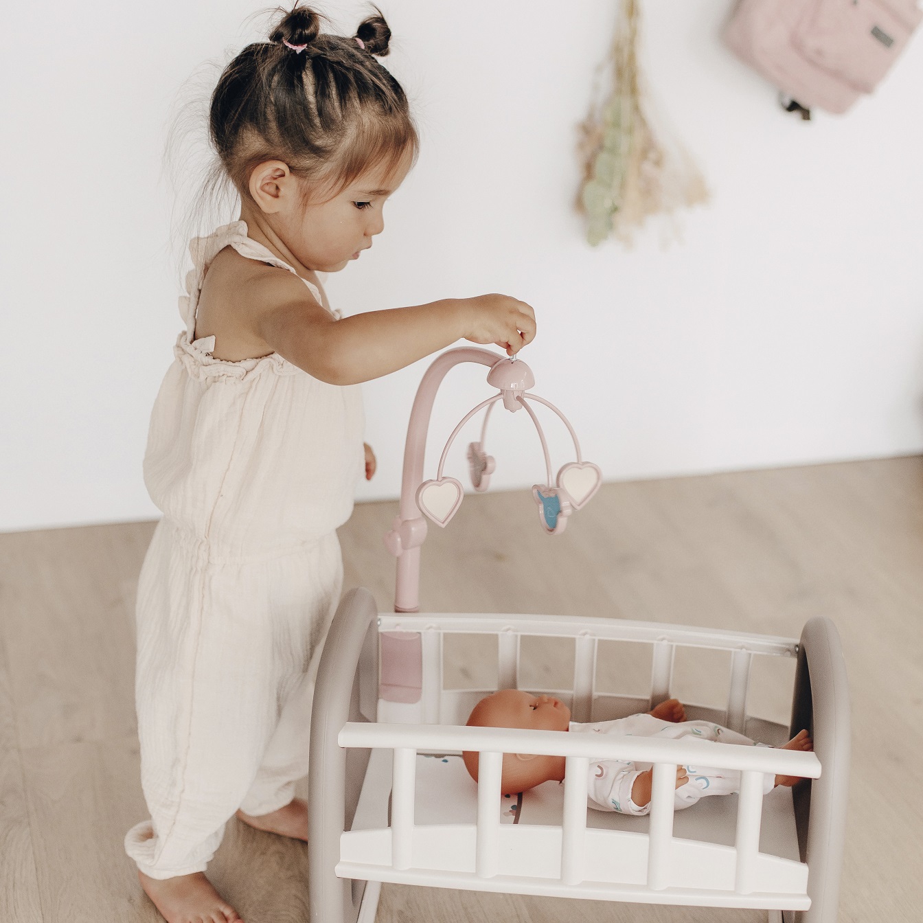 Baby nurse kołyska z karuzelką dla lalki