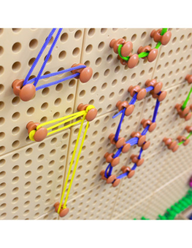 Zestaw Kołeczki i Sznurki - Tablica Naukowo-Kreatywna Masterkidz