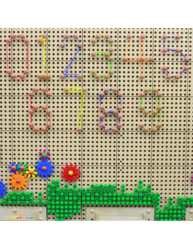 Zestaw Kołeczki i Sznurki - Tablica Naukowo-Kreatywna Masterkidz