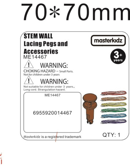 Zestaw Kołeczki i Sznurki - Tablica Naukowo-Kreatywna Masterkidz