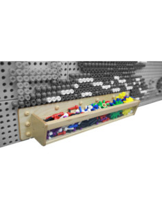 Drewniana Półeczka Przezroczysta Ścianka 80 cm - Masterkidz Tablica Naukowo-Kreatywna STEM 2