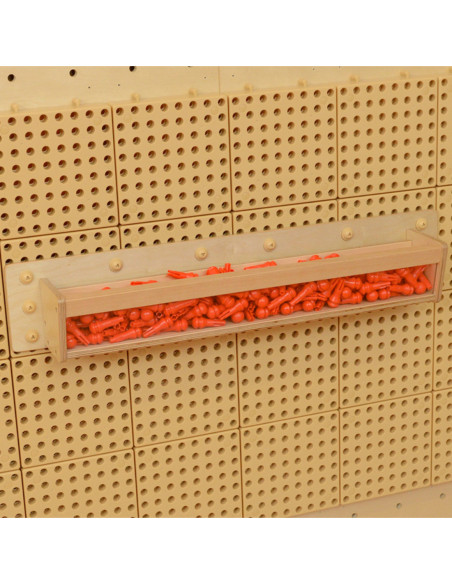 Drewniana Półeczka Przezroczysta Ścianka 80 cm - Masterkidz Tablica Naukowo-Kreatywna STEM