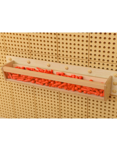 Drewniana Półeczka Przezroczysta Ścianka 80 cm - Masterkidz Tablica Naukowo-Kreatywna STEM