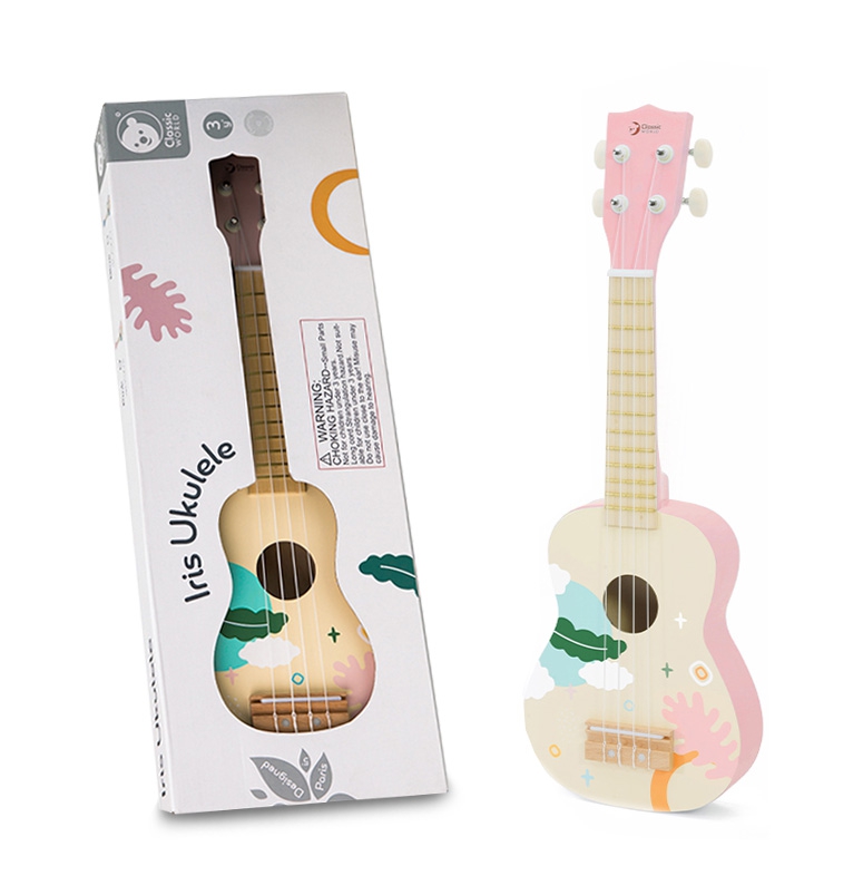 Różowa Melodia - Drewniane Ukulele dla Dzieci