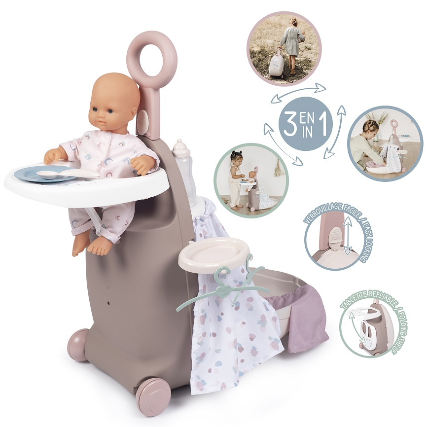 Baby nurse wielofunkcyjna walizka z łóżeczkiem dla lalki