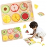CLASSIC WORLD Wooden Fruits for Cutting with Velcro + Learning Fractions and Dividing MONTESSORI 23 el.