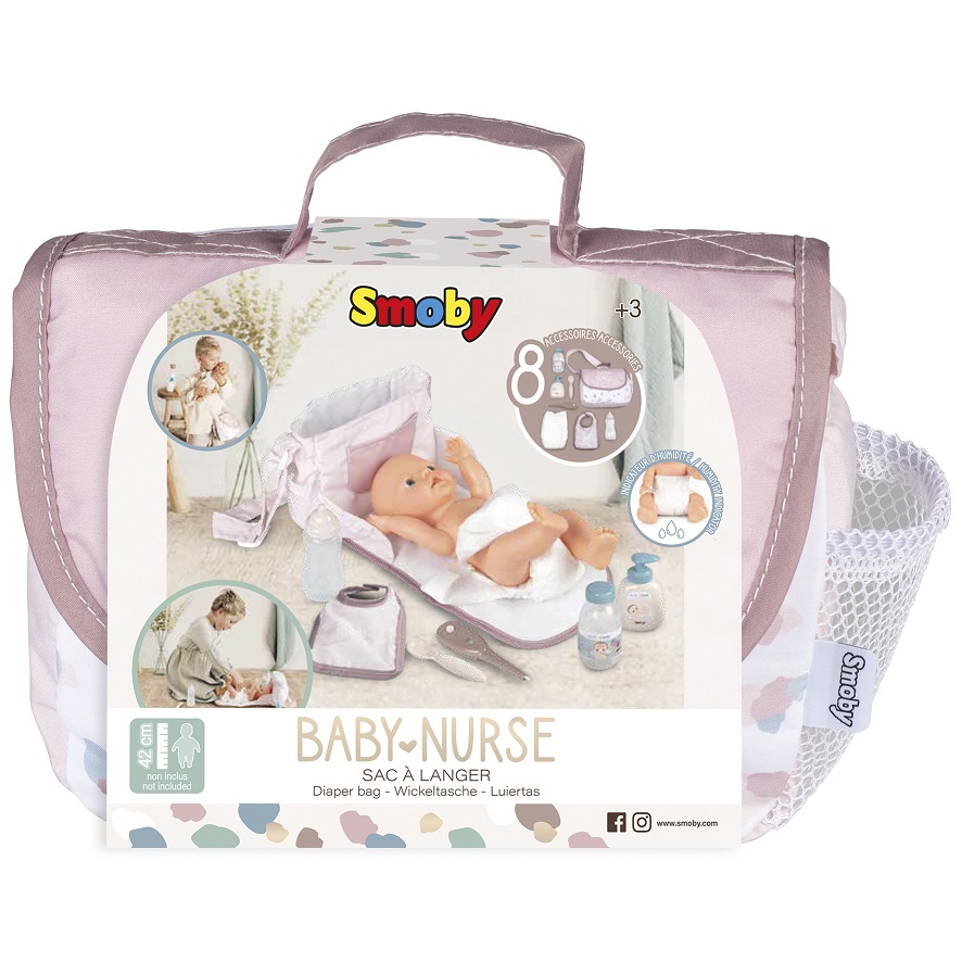 Baby nurse torba do przewijania + akcesoria dla lalki
