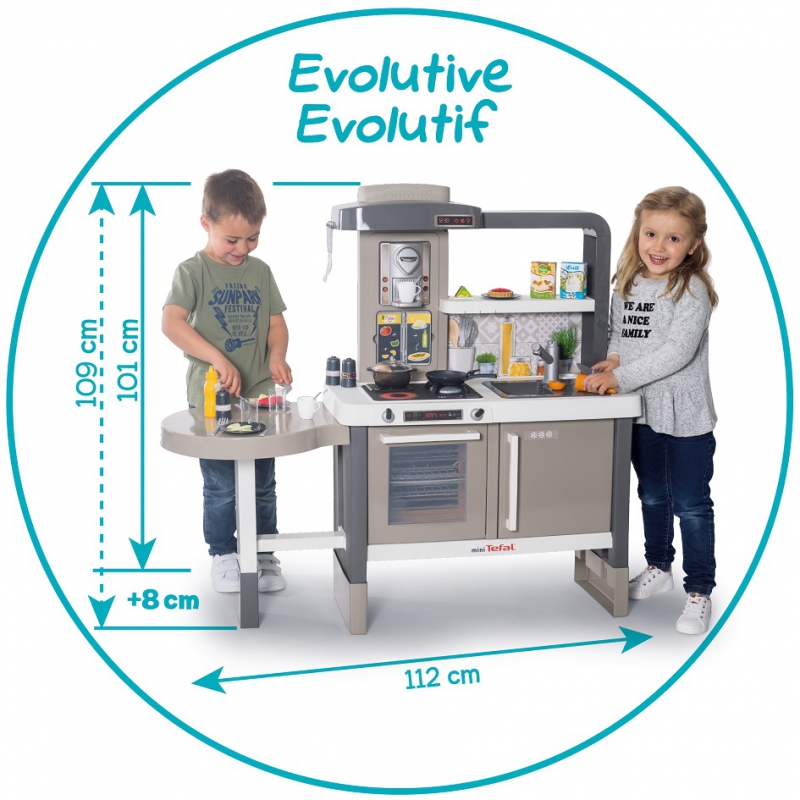 SMOBY Mini Tefal Kuchnia Evolutive + 40 Akcesoriów