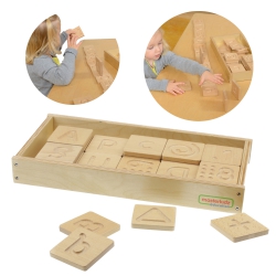 Zabawka Sensoryczna Rozpoznaj Dotykiem Literki Cyfry Kształty Masterkidz Montessori