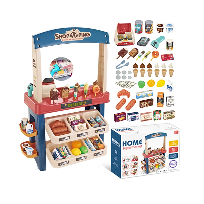 WOOPIE Sklep Supermarket z Lodami i Słodyczami Światło Dźwięk + 55 Akc.