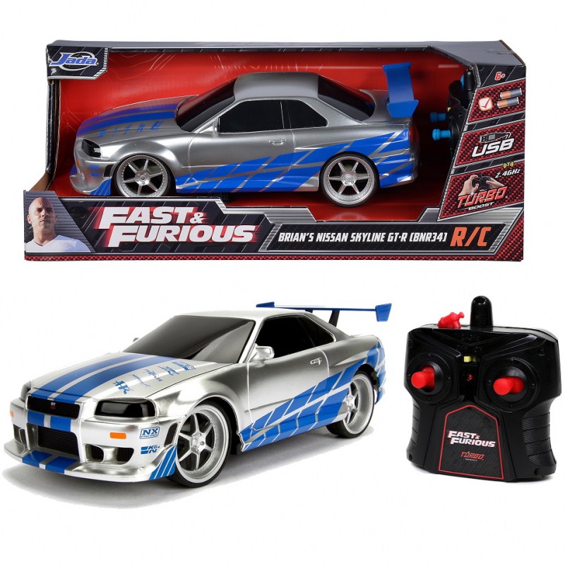 JADA Szybcy i Wściekli Brian's Nissan Skyline GTR 1:16  RC Samochód Zdalnie Sterowany