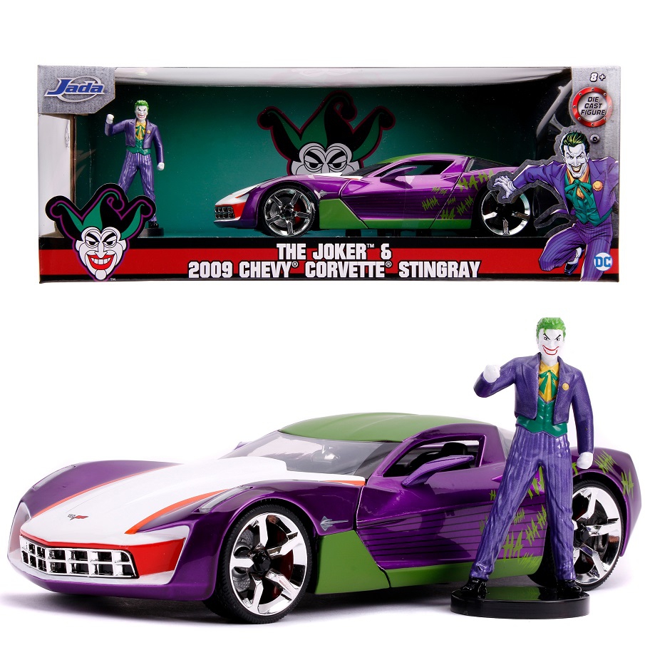 Joker samochód chevy corvette stingray figurka 1:24