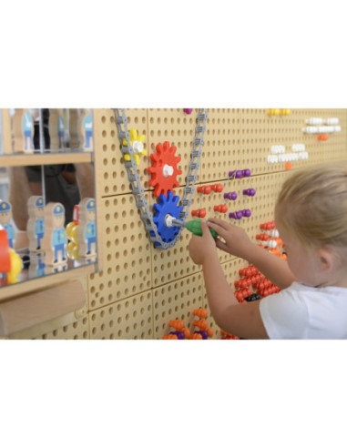 Zestaw Narzędzia Z Wkrętarką 8 Elementów - Tablica Naukowo-Kreatywna Masterkidz STEM