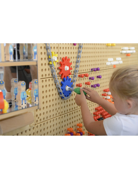 Zestaw Narzędzia Z Wkrętarką 8 Elementów - Tablica Naukowo-Kreatywna Masterkidz STEM