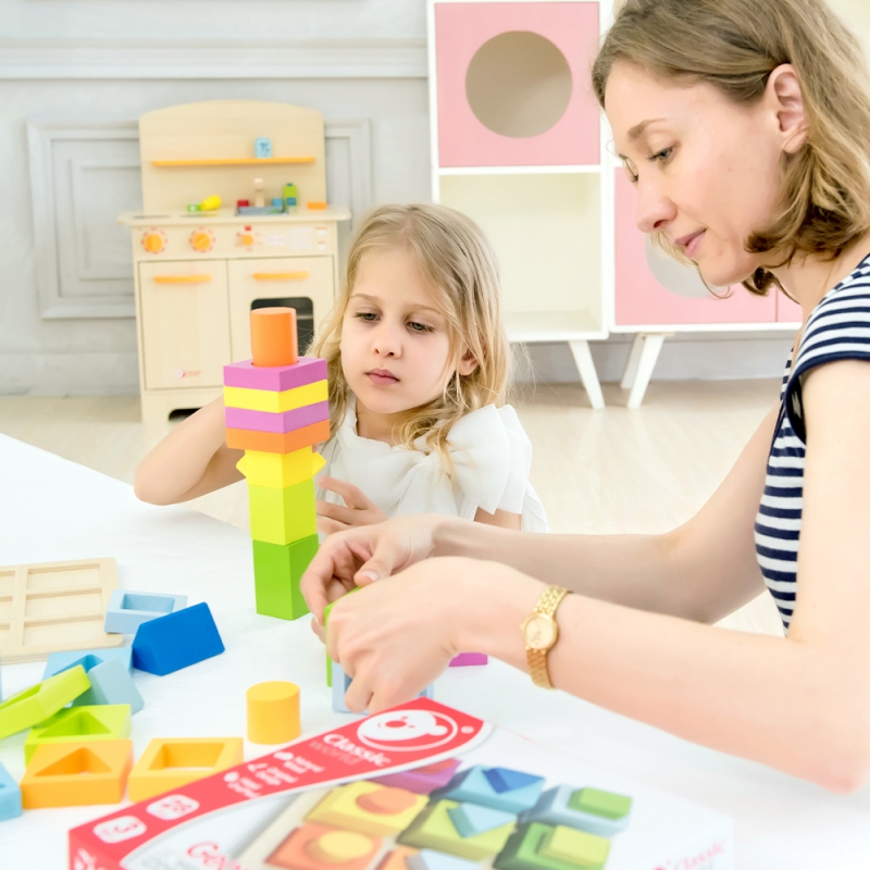 CLASSIC WORLD Układanka Geometryczna Klocki Sorter MONTESSORI 28 el.