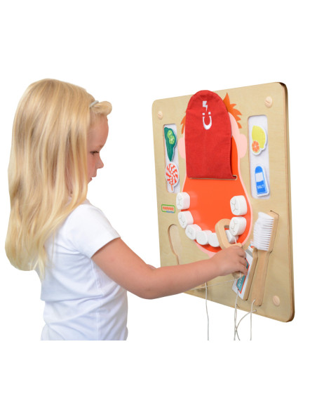 Edukacyjna Tablica Drewniana Masterkidz Higiena Jamy Ustnej
