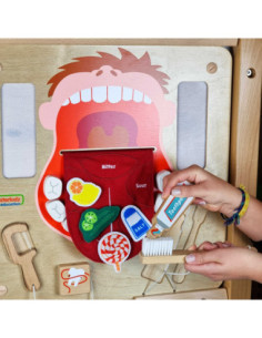 Edukacyjna Tablica Drewniana Masterkidz Higiena Jamy Ustnej 2