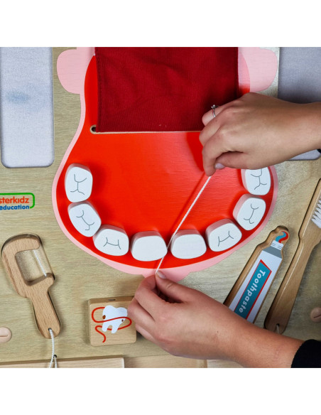 Edukacyjna Tablica Drewniana Masterkidz Higiena Jamy Ustnej