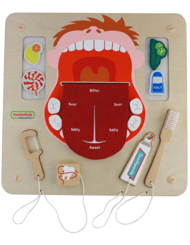 Edukacyjna Tablica Drewniana Masterkidz Higiena Jamy Ustnej