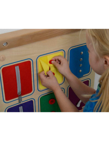 Tablica Ścienna Otwieranie I Zamykanie Zamków Suwaki Guziki Masterkidz