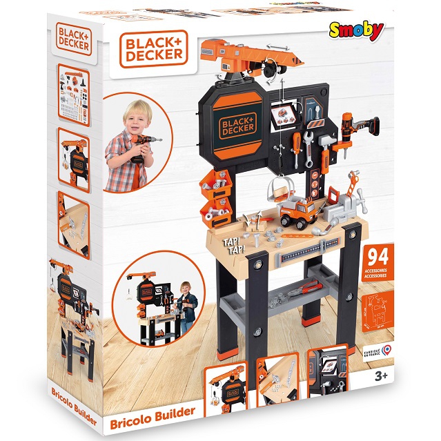 Black&amp;decker warsztat z dźwigiem + 94 akcesoria