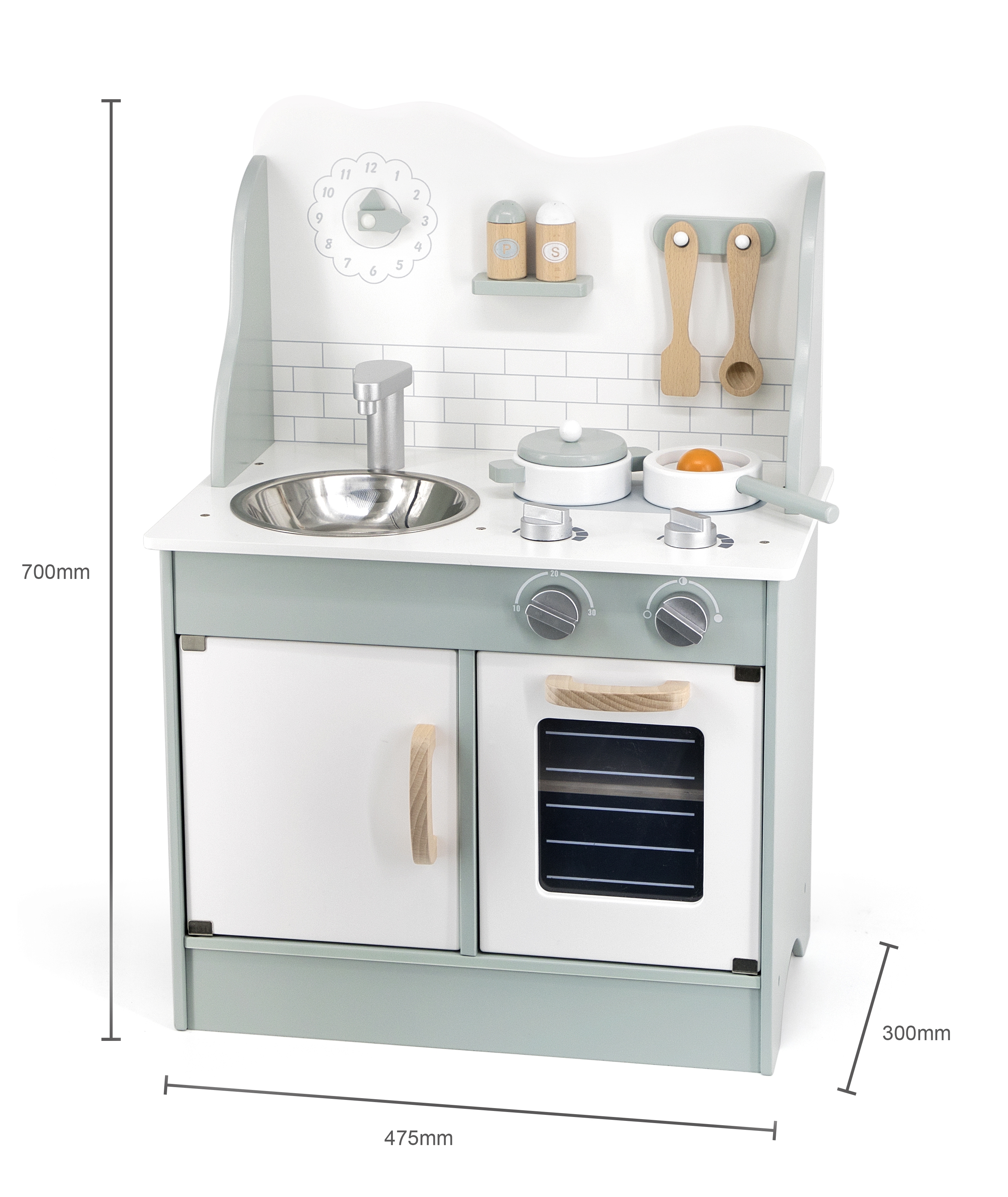 Polarb drewniana kuchnia z akcesoriami eco green