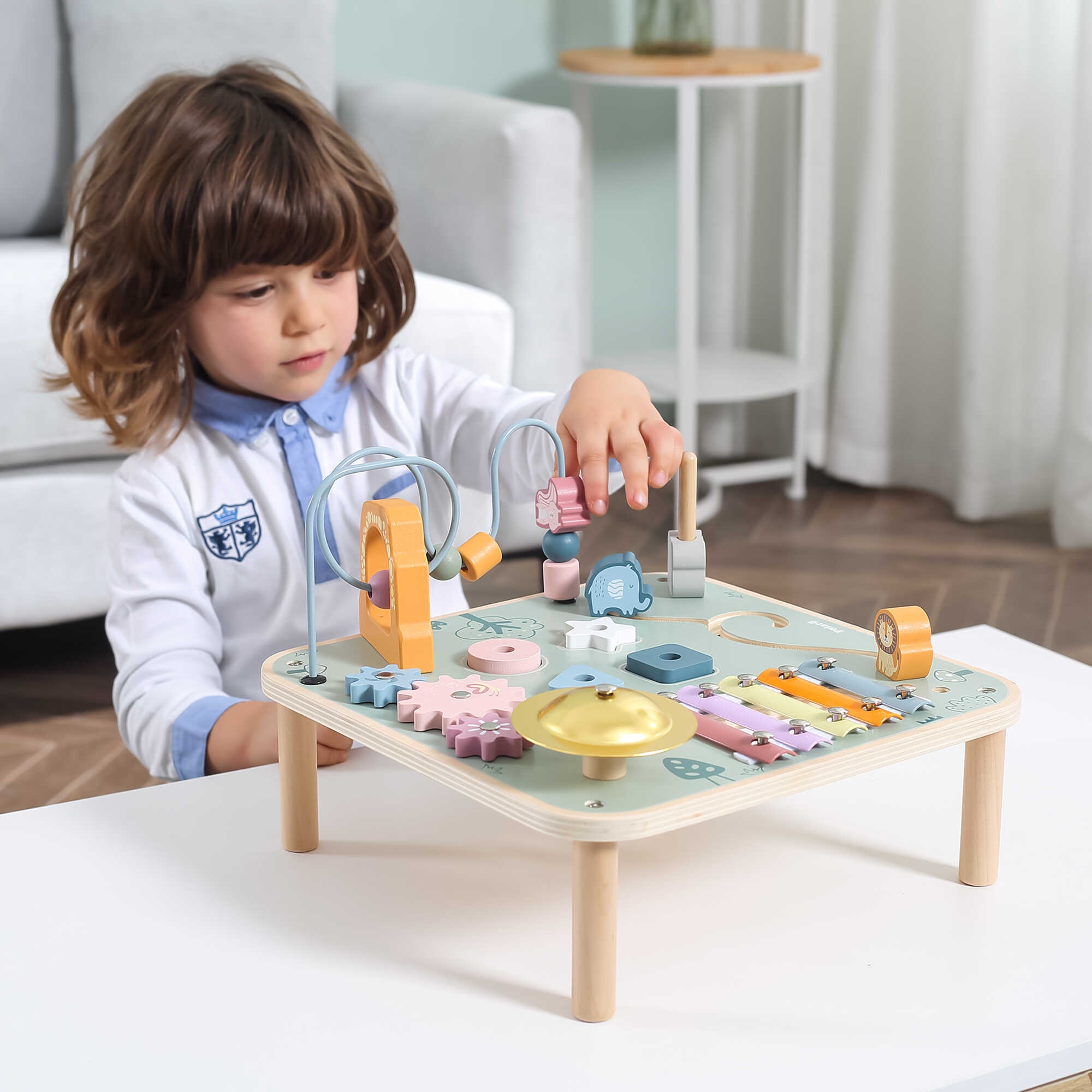 Polarb stół stolik edukacyjny pętla cymbałki sensoryka montessori