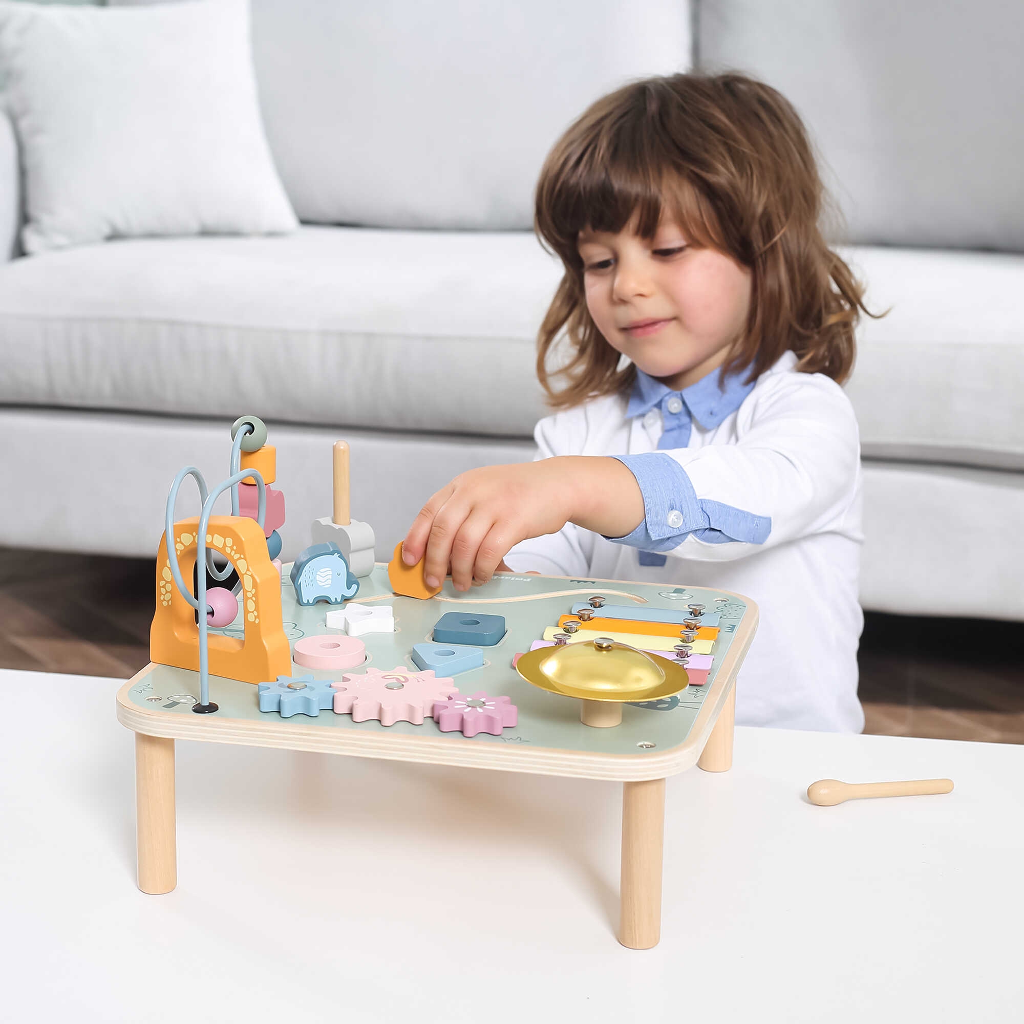 Polarb stół stolik edukacyjny pętla cymbałki sensoryka montessori
