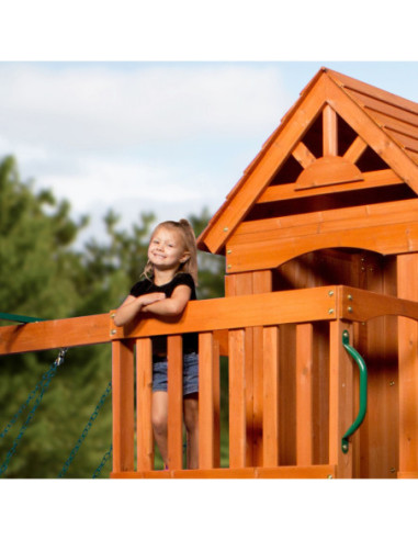 Ogromny Drewniany Plac zabaw Atlantic Backyard Discovery