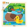VIGA Handy Wooden Duck Puzzle 9 pieces