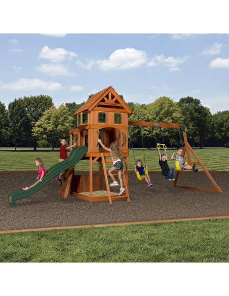 Ogromny Drewniany Plac zabaw Atlantic Backyard Discovery