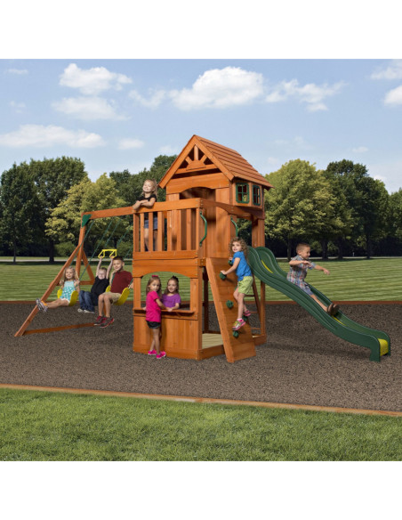 Ogromny Drewniany Plac zabaw Atlantic Backyard Discovery