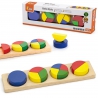 VIGA Drewniana Układanka Klocki Matematyczne Ułamki 10 Klocków Montessori