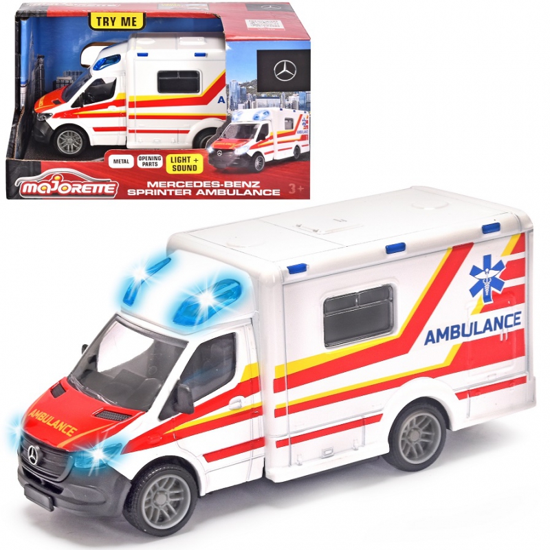 MAJORETTE Grand Mercedes Ambulans Karetka Pogotowia 12,5cm